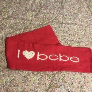 Bebe a pink scarf